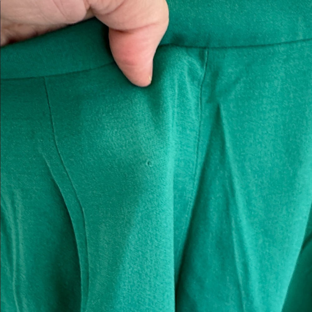 NWT Vintage Casual Corner Teal Green Silk Pants Sz 8 13" high rise 30" inseam - Picture 4 of 6